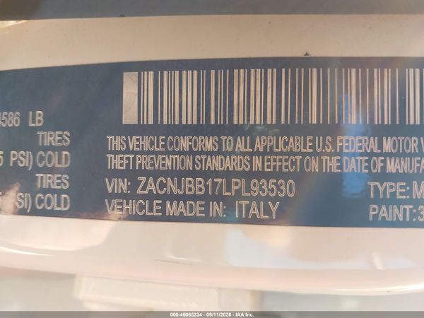 2020 JEEP RENEGADE HIGH ALTITUDE 4X4 — I9