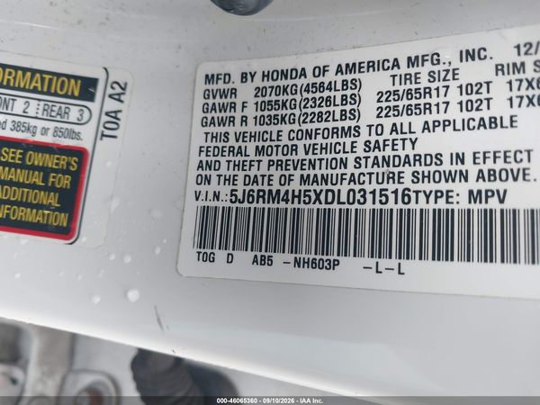 2013 HONDA CR-V EX — I9