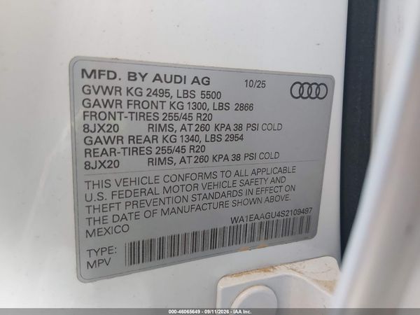 2025 AUDI ALL-NEW Q5 — I9