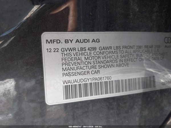 2023 AUDI A3 — I9