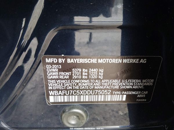2013 BMW 535I XDRIVE — I9