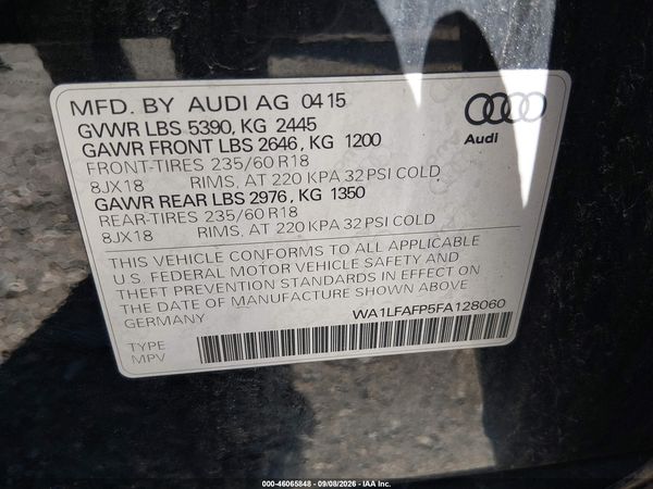 2015 AUDI Q5 2.0T PREMIUM