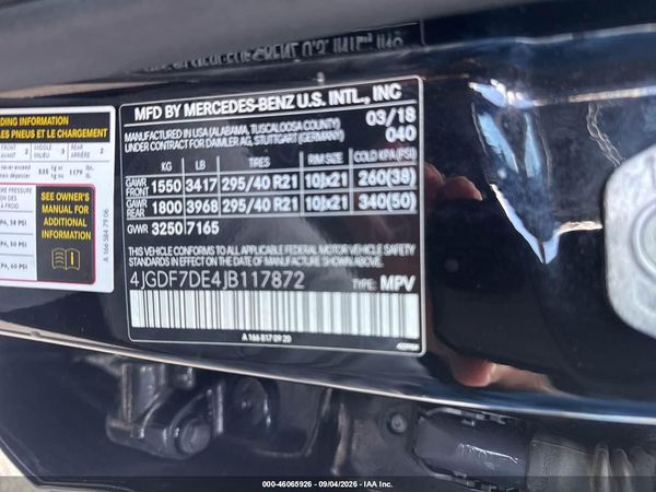 2018 MERCEDES-BENZ GLS 550 4MATIC