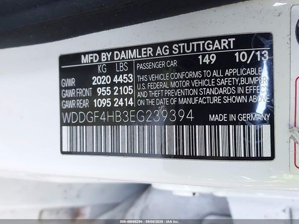 2014 MERCEDES-BENZ C 250 SPORT — I9