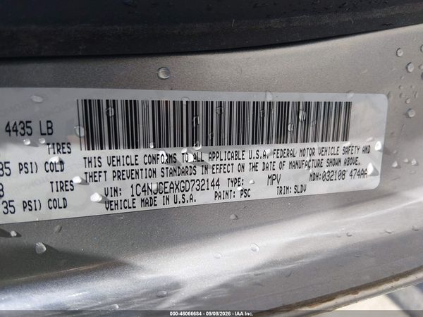 2016 JEEP COMPASS HIGH ALTITUDE EDITION — I9