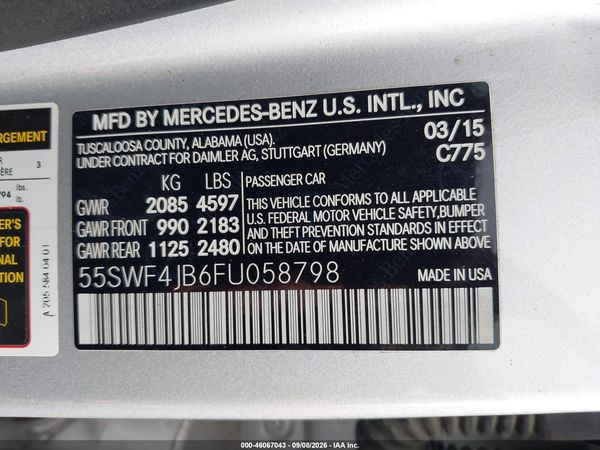 2015 MERCEDES-BENZ C 300 SPORT