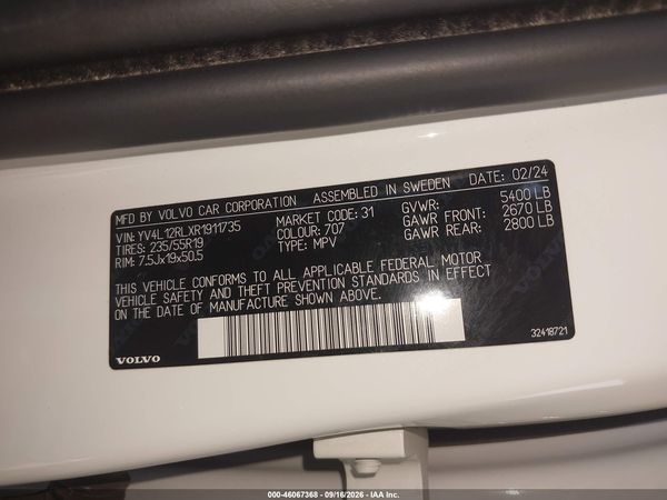 2024 VOLVO XC60 B5 PLUS DARK THEME — I9