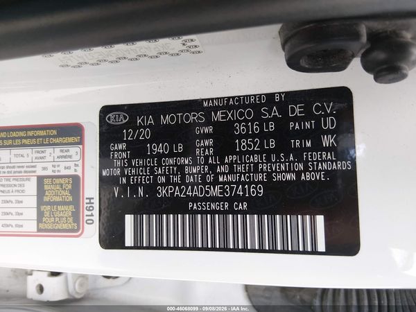 2021 KIA RIO S