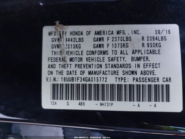 2016 ACURA TLX Base