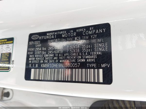 2022 HYUNDAI PALISADE SE — I9