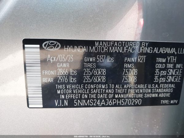 2023 HYUNDAI SANTA FE SEL — I9