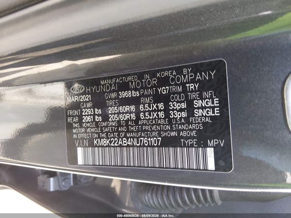 2022 HYUNDAI KONA SE