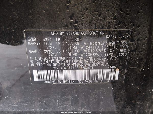 2024 SUBARU OUTBACK Base — I9