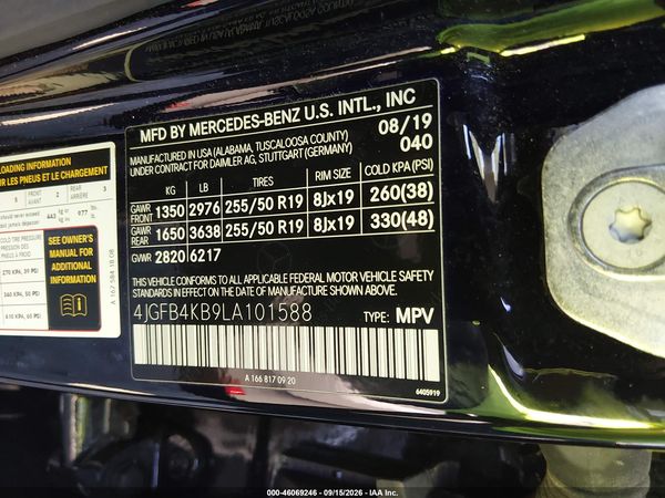 2020 MERCEDES-BENZ GLE 350 4MATIC — I9