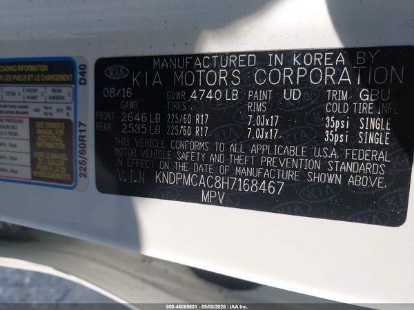 2017 KIA SPORTAGE LX