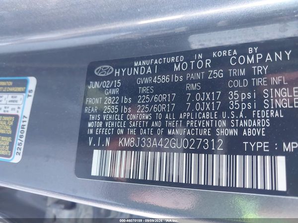 2016 HYUNDAI TUCSON SE