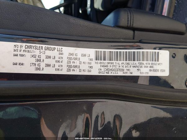 2013 DODGE DURANGO SXT — I9
