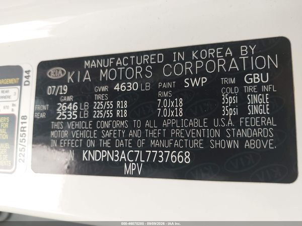 2020 KIA SPORTAGE EX