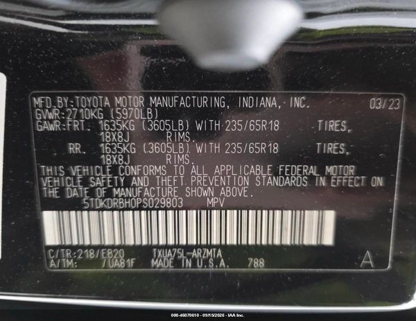 2023 TOYOTA HIGHLANDER XLE
