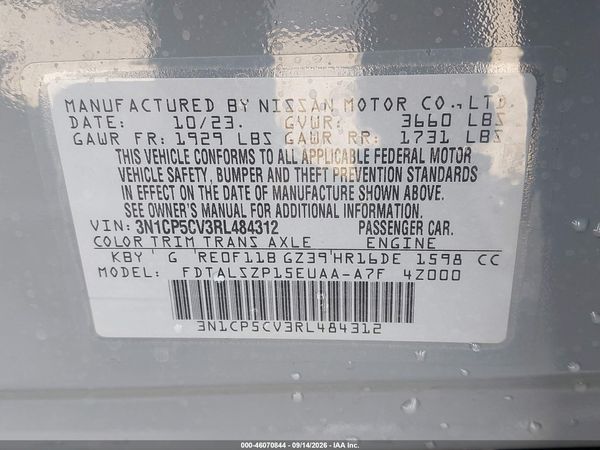2024 NISSAN KICKS SV XTRONIC CVT — I9