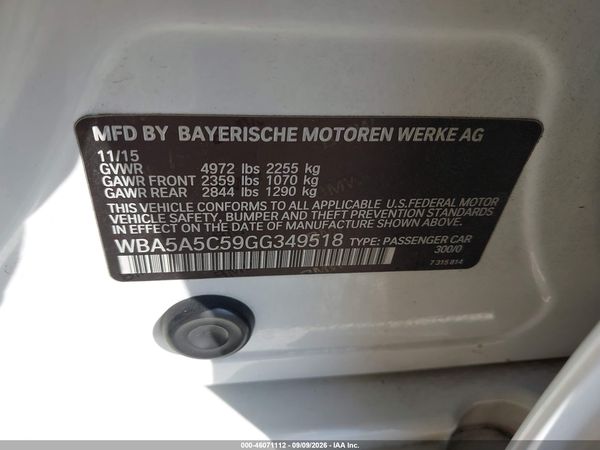 2016 BMW 528I