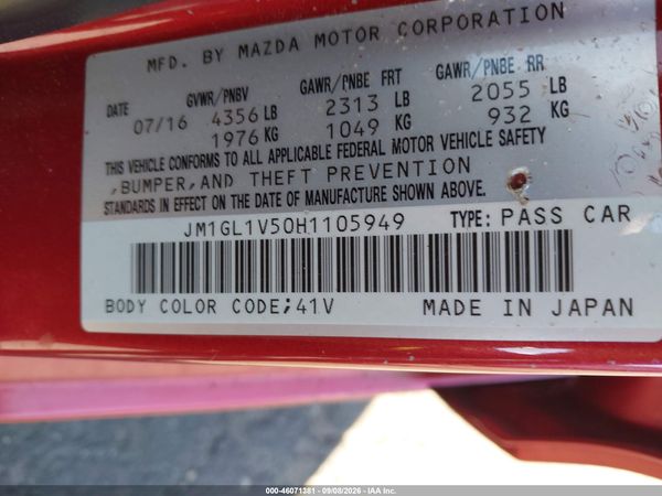 2017 MAZDA MAZDA6 TOURING