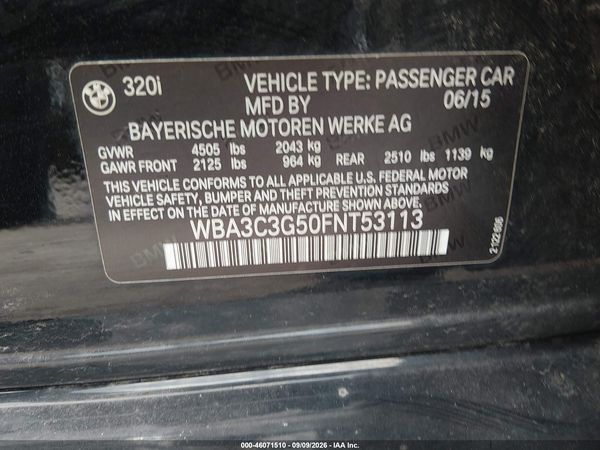 2015 BMW 320I XDRIVE