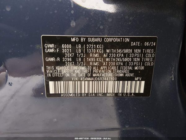 2024 SUBARU ASCENT LIMITED 7-PASSENGER — I9