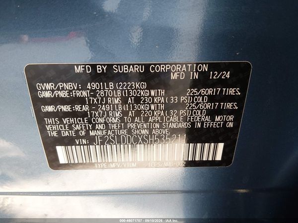 2025 SUBARU FORESTER PREMIUM — I9