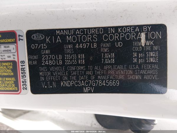 2016 KIA SPORTAGE EX — I9