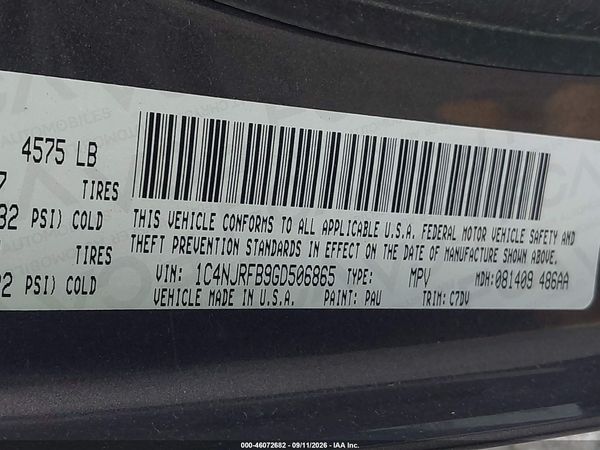 2016 JEEP PATRIOT LATITUDE — I9
