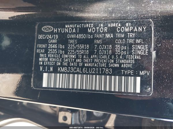2020 HYUNDAI TUCSON SEL — I9