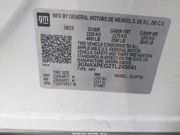 2026 CHEVROLET EQUINOX AWD LT — I9