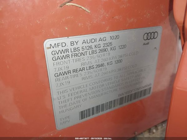 2021 AUDI Q3 — I9