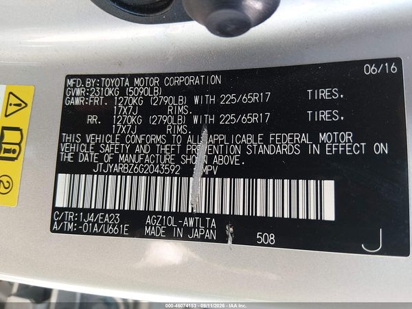 2016 LEXUS NX 200T 200t Luxury — I9