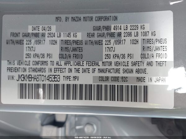 2026 MAZDA CX-5 2.5 S SELECT