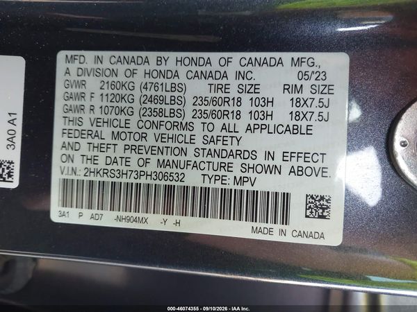 2023 HONDA CR-V EX-L 2WD — I9