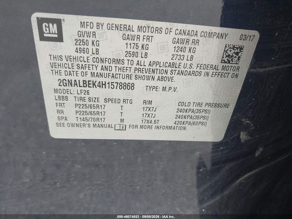 2017 CHEVROLET EQUINOX LS — I9
