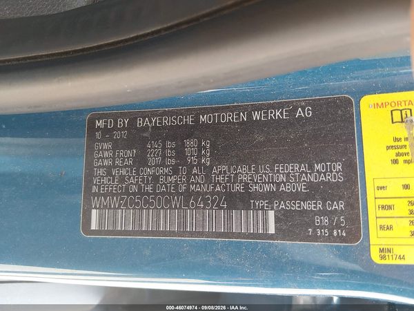 2012 MINI COOPER S COUNTRYMAN