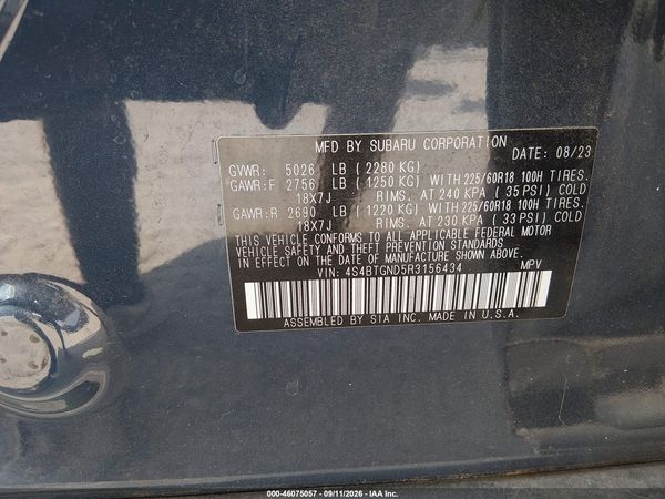 2024 SUBARU OUTBACK LIMITED XT — I9