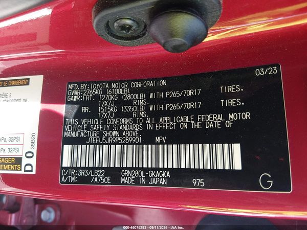 2023 TOYOTA 4RUNNER SR5 PREMIUM — I9