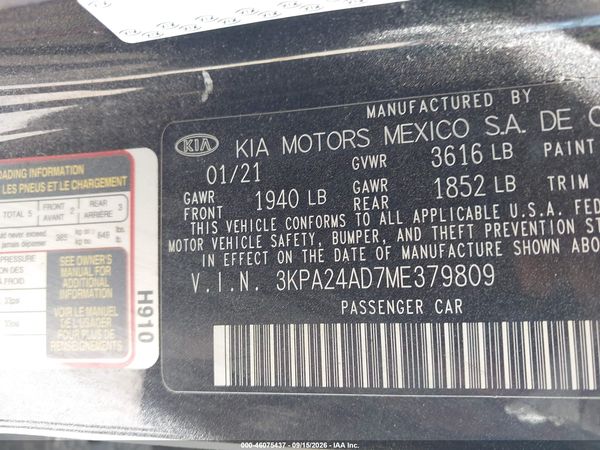2021 KIA RIO S