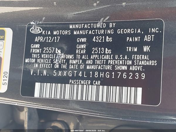 2017 KIA OPTIMA LX TURBO
