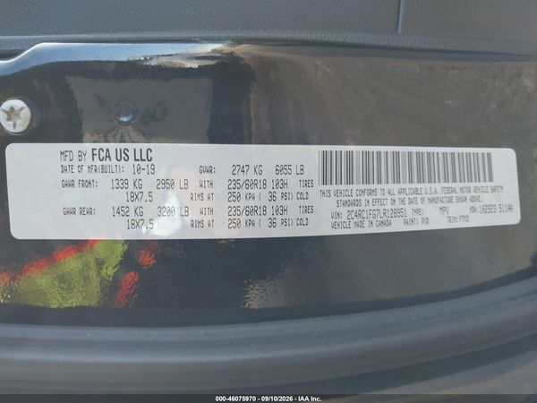 2020 CHRYSLER PACIFICA TOURING — I9