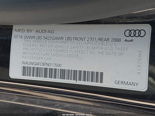 2015 AUDI A7 3.0T PREMIUM PLUS
