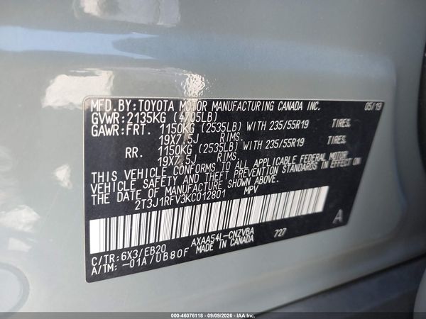 2019 TOYOTA RAV4 ADVENTURE — I9