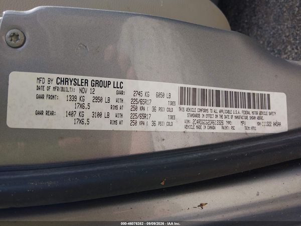 2013 DODGE GRAND CARAVAN SXT — I9