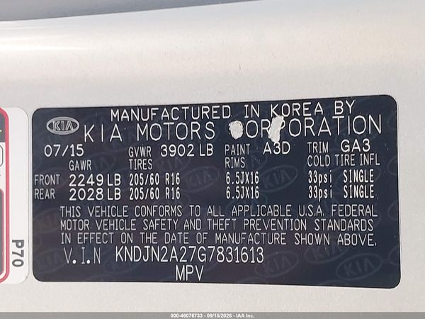 2016 KIA SOUL Plus — I9