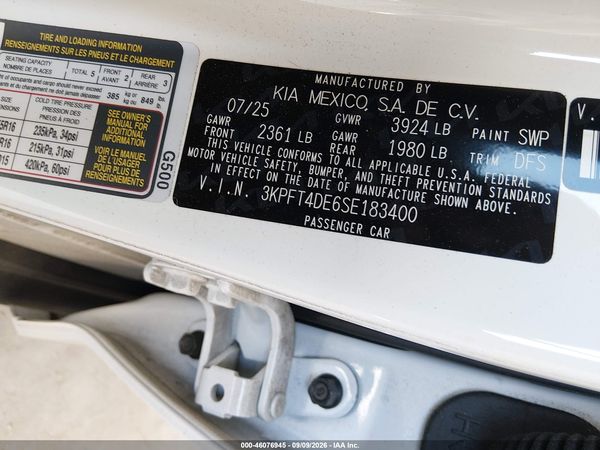 2025 KIA K4 LXS — I9