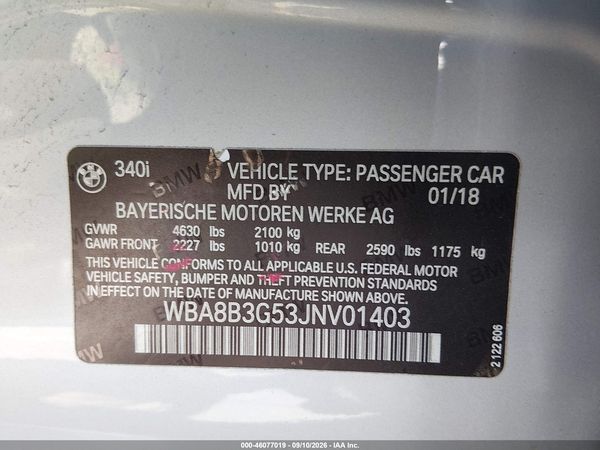 2018 BMW 340I SA